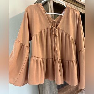 Bell-Sleeve Blouse